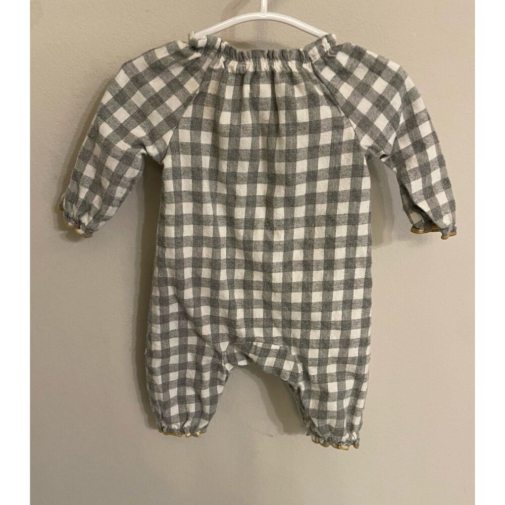 Mud Pie Thanksgiving Turkey Baby Girl Romper Outfit, Size 0-3 months - Picture 4 of 5